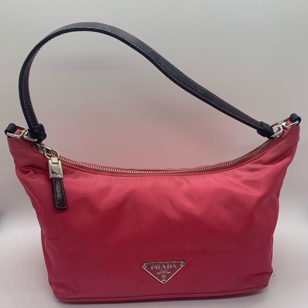 Prada Pink Tessuto Nylon Shoulder Bag